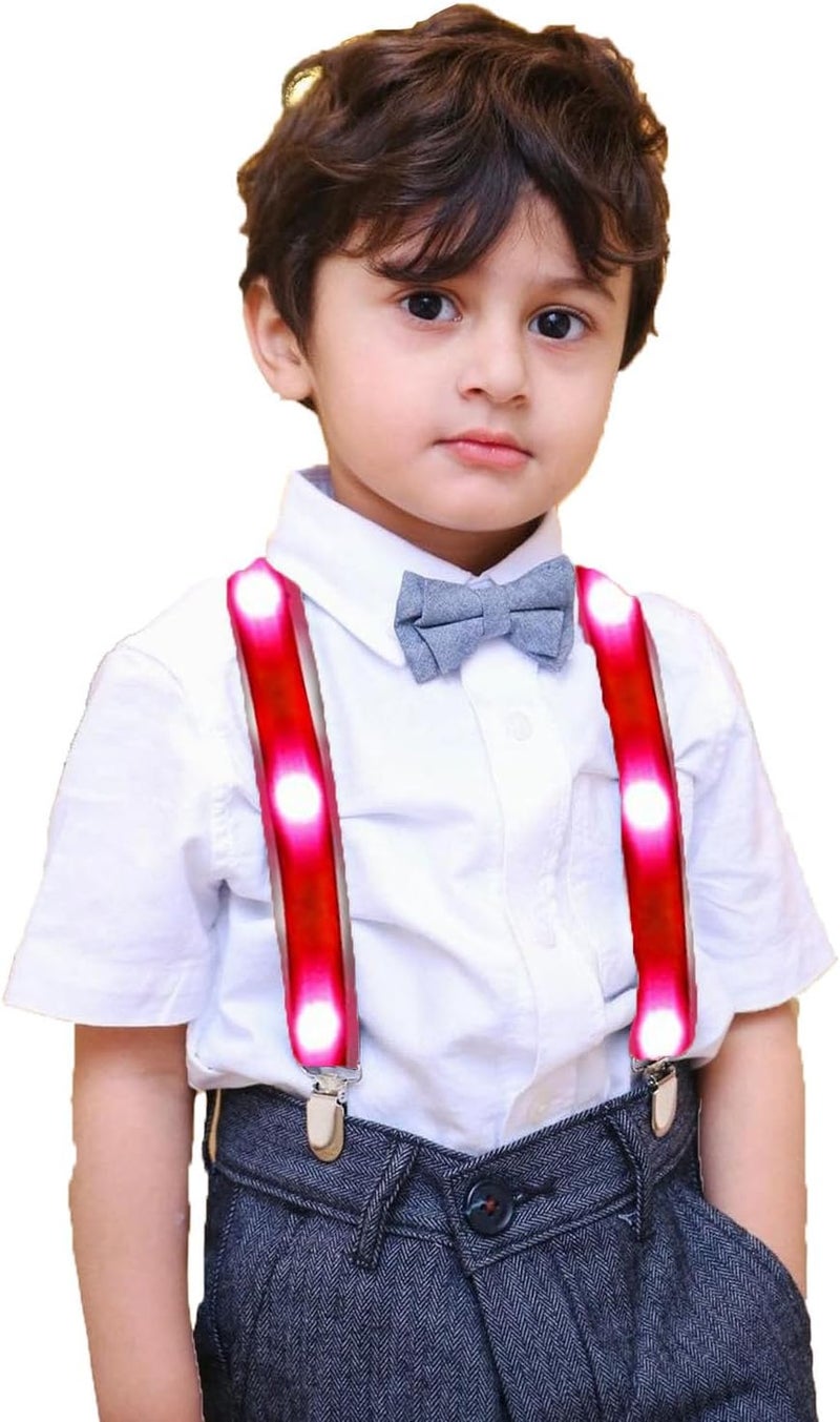 AMNQUERXUS LED Glow Light Up Christmas Suspenders Trouser Braces Y Shape Suspenders for Men Women - Image 1
